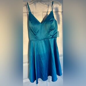 B. Darlin Prom Elegant Blue Sleeveless Dress